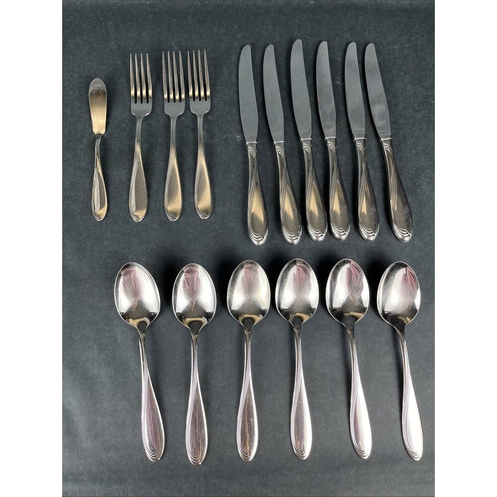 16 Pc ONEIDA Stainless Camber Cresta Windswept Scroll Flatware Set